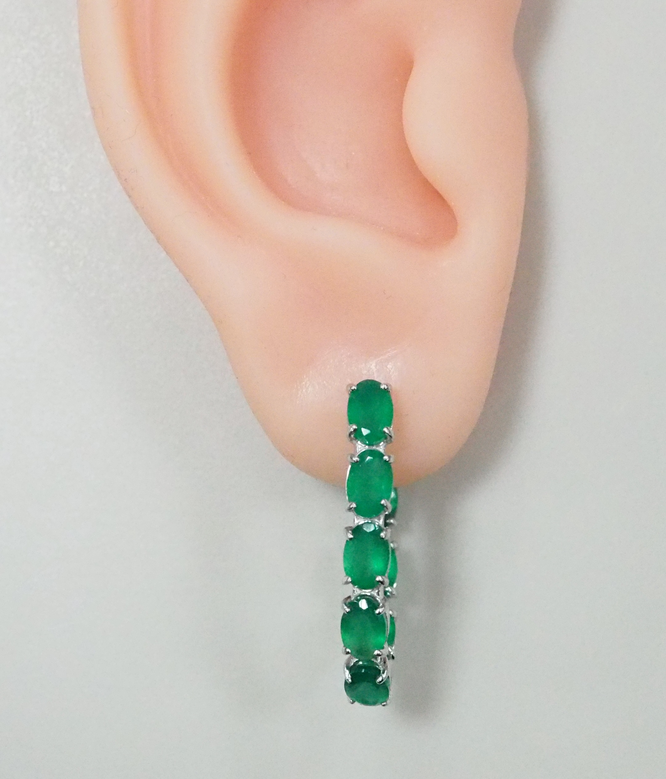 Серебряные серьги с агатами